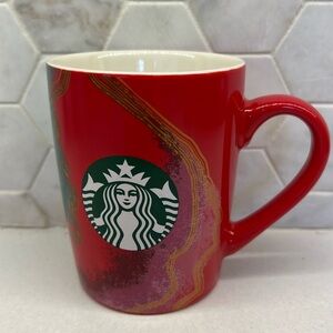 Starbucks Holiday Vibe Red, Green, Gold and Purple Coffee/Tea Mug